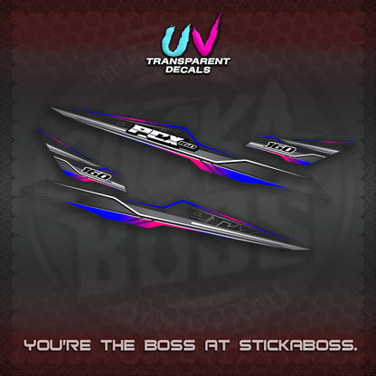 PCX 155 160 UV TRANSPARENT INDO DECALS (P007 NEW DESIGN)STICKER DECALS By STICKABOSS