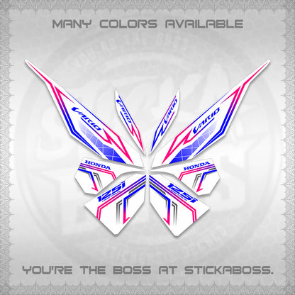 CLICK V1 VARIO DECALS FOR WHITE (2 TONE STRIPES 2026) STICKER DECALS By STICKABOSS