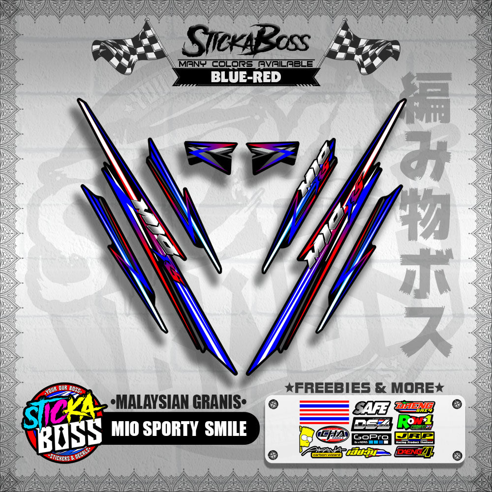 MIO SPORTY / SMILE DECALS ( MALAYSIAN GRANIS ) [ PREMIUM GLOSSY LAMINATED ]【WITH FREEBIES】