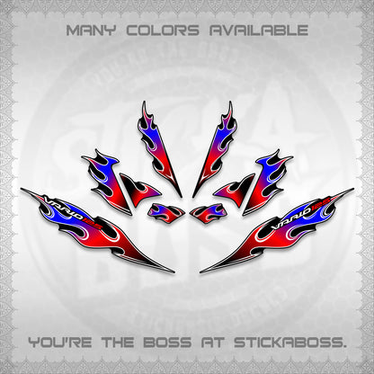 CLICK 125 V4 VARIO DECALS (2026 MOTIF FLAME 2 TONE)STICKER DECALS By STICKABOSS