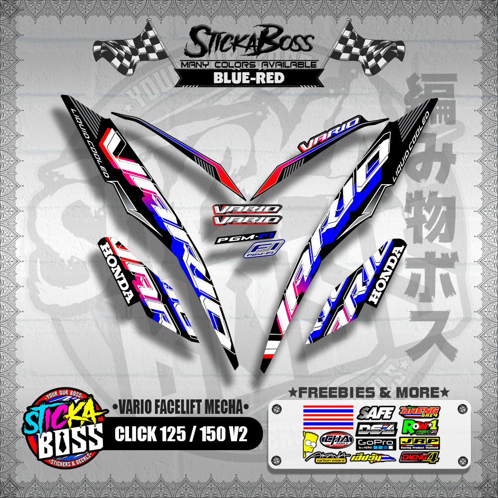 CLICK 125 / 150 V2 DECALS ( VARIO FACELIFT MECHA )【WITH FREEBIES】
