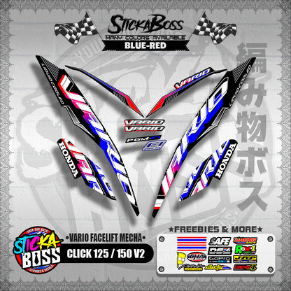 CLICK 125 / 150 V2 DECALS ( VARIO FACELIFT MECHA )【WITH FREEBIES】