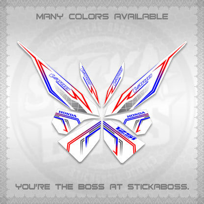 CLICK V1 VARIO DECALS FOR WHITE (2 TONE STRIPES 2026) STICKER DECALS By STICKABOSS