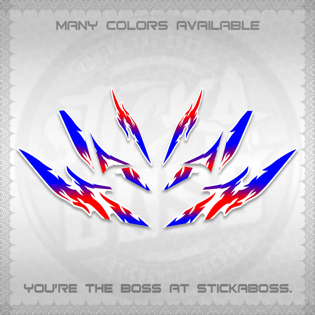 CLICK 125 V4 VARIO FOR WHITE DECALS (2026 TAMIYA-STYLE RACING DESIGN) STICKER KITS By STICKABOSS