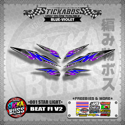 BEAT FI V2 STICKER DECALS ( 001 STAR LIGHT )【WITH FREEBIES】