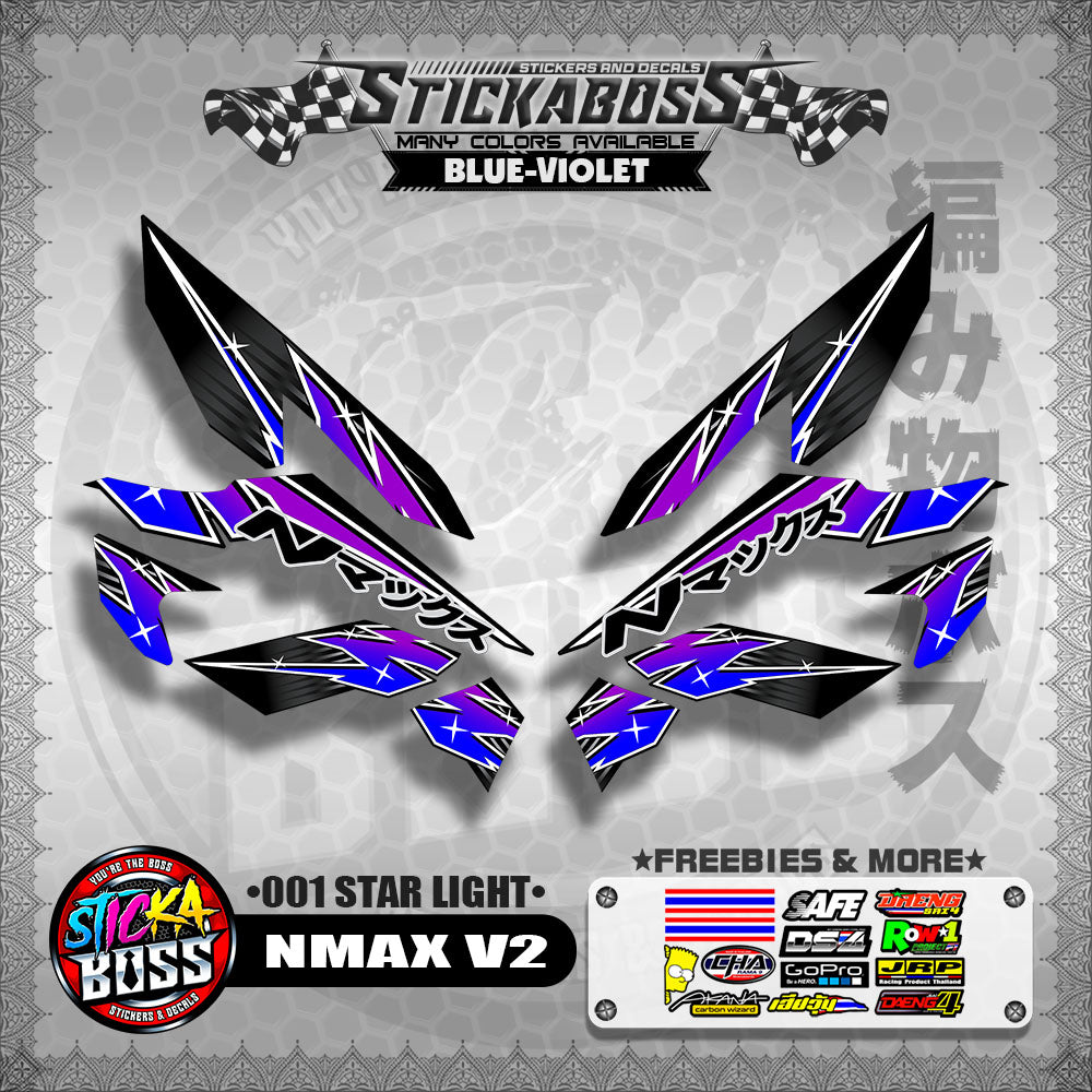 NMAX V2 STICKER DECALS ( 001 STAR LIGHT )【WITH FREEBIES】