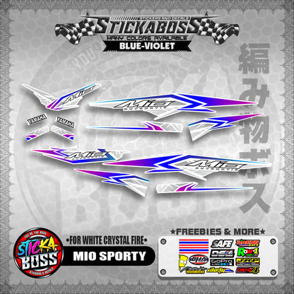 MIO SPORTY THAI-MALAYSIAN STICKER DECALS ( FOR WHITE CRYSTAL FIRE )【WITH FREEBIES】
