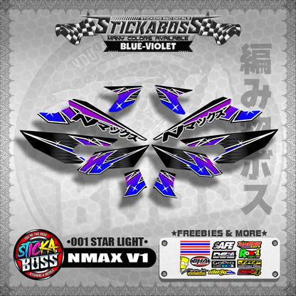 NMAX V1 STICKER DECALS ( 001 STAR LIGHT )【WITH FREEBIES】