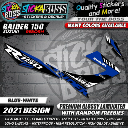 Suzuki Raider 150 Reborn Stock Decals ( 2021 Design )【WITH FREEBIES】