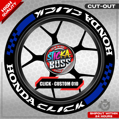 CLICK 125 / 150 / 160 MAG STICKER SET  ( 2 MAGS ) - CUSTOM 010 | VINYL WATERPROOF CUT-OUT DECALS
