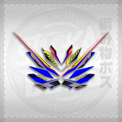 STICKER DECALS for RAIDER 150 FI THAI (RFISATH03DE) By STICKABOSS (SOFIE LAMINATED WATERPROOF)