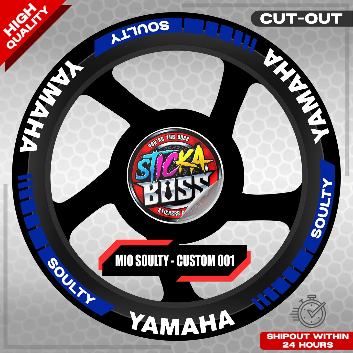 MIO SOULTY MAG STICKER SET ( 2 MAGS ) - CUSTOM 001 | VINYL WATERPROOF CUT-OUT DECALS