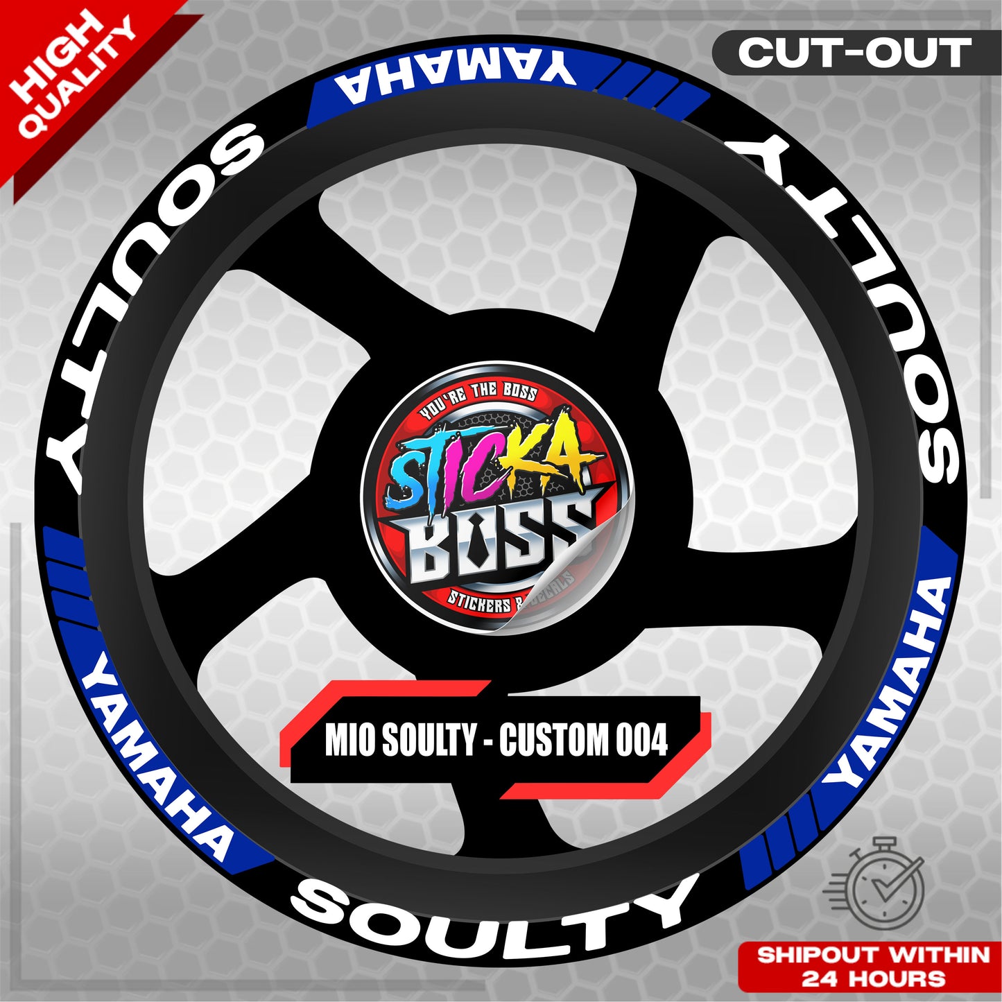 MIO SOULTY MAG STICKER SET ( 2 MAGS ) - CUSTOM 004 | VINYL WATERPROOF CUT-OUT DECALS