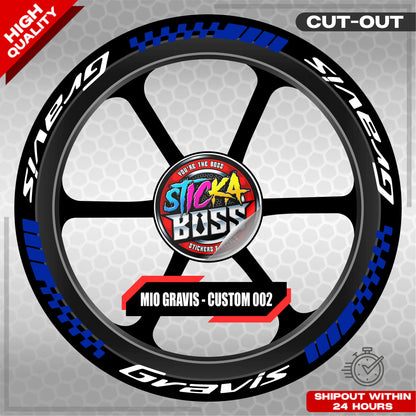 MIO GRAVIS MAG STICKER SET ( 2 MAGS ) - CUSTOM 002 | VINYL WATERPROOF CUT-OUT DECALS