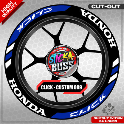 CLICK 125 / 150 / 160 MAG STICKER SET  ( 2 MAGS ) - CUSTOM 009 | VINYL WATERPROOF CUT-OUT DECALS