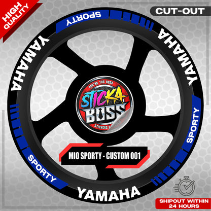 MIO SPORTY MAG STICKER SET ( 2 MAGS ) - CUSTOM 001 | VINYL WATERPROOF CUT-OUT DECALS