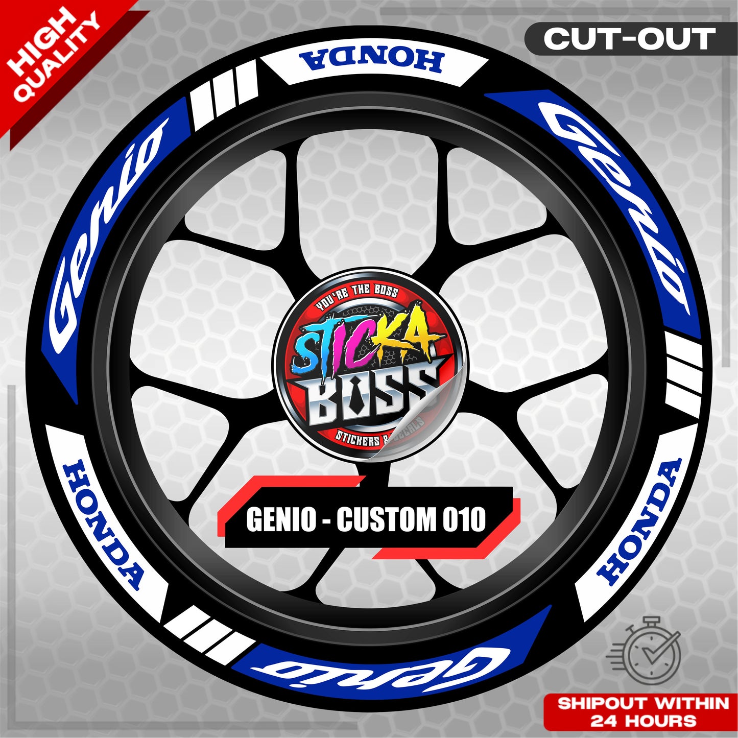 GENIO MAG STICKER SET ( 2 MAGS ) - CUSTOM 010 | VINYL WATERPROOF CUT-OUT DECALS