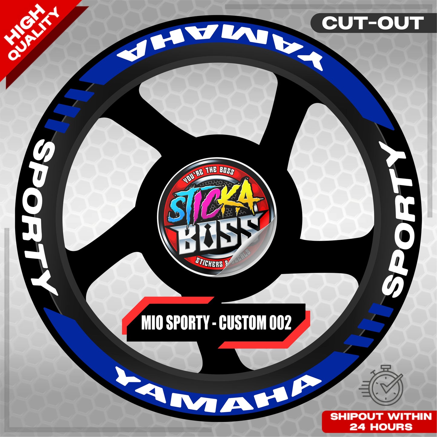MIO SPORTY MAG STICKER SET ( 2 MAGS ) - CUSTOM 002 | VINYL WATERPROOF CUT-OUT DECALS