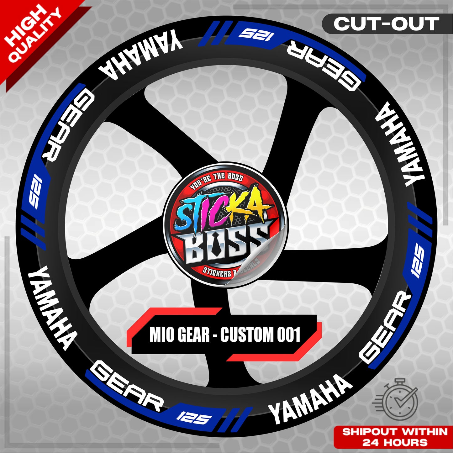MIO GEAR MAG STICKER SET ( 2 MAGS ) - CUSTOM 001 | VINYL WATERPROOF CUT-OUT DECALS