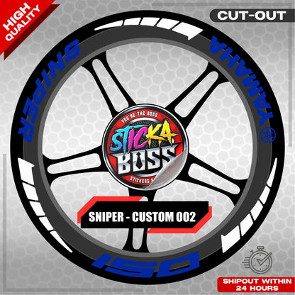 SNIPER 150 / 155 MAGS STICKER SET  ( 2 MAGS ) -  CUSTOM 002 | VINYL WATERPROOF CUT-OUT DECALS