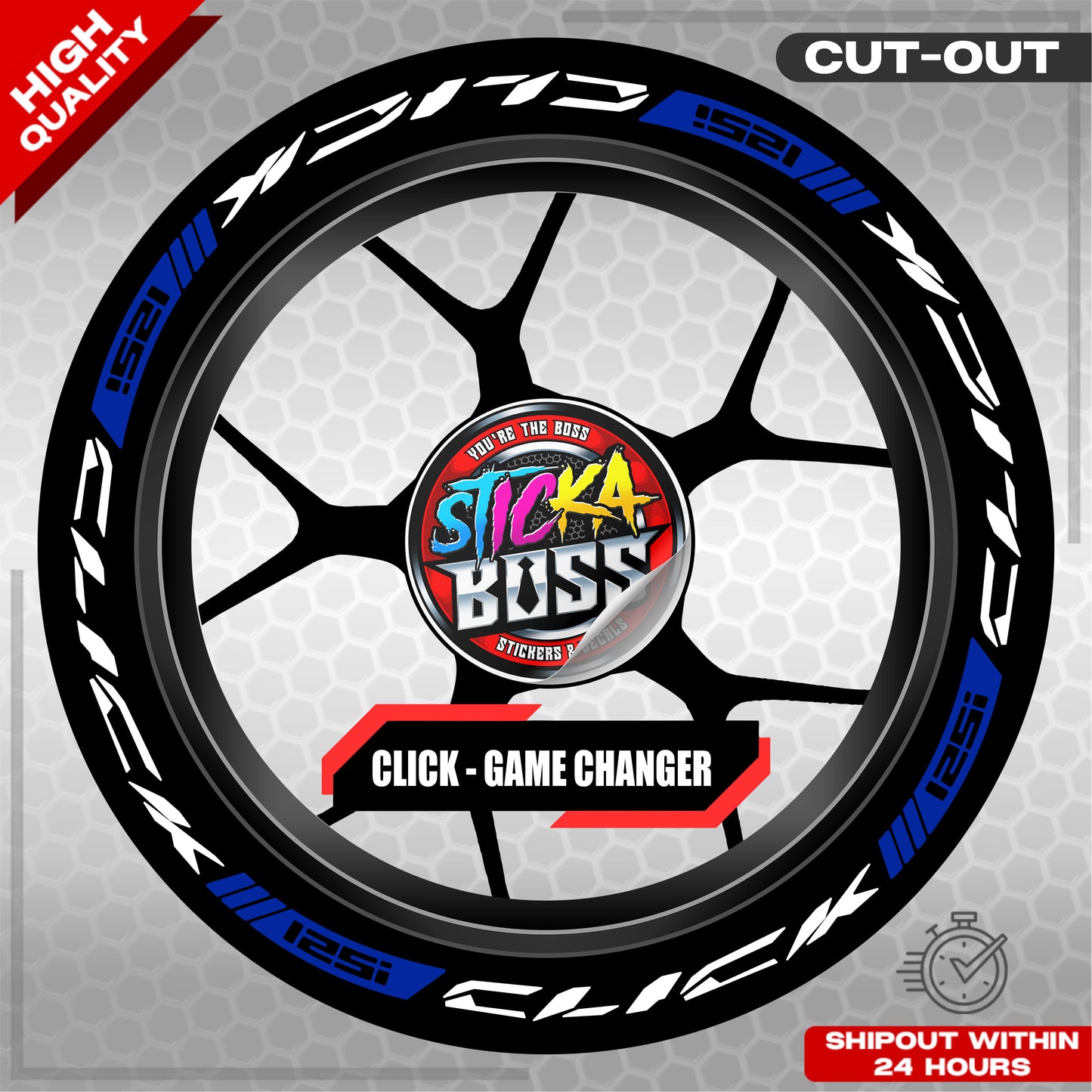 CLICK 125 MAG STICKER SET  ( 2 MAGS ) - GAME CHANGER | VINYL WATERPROOF CUT-OUT DECALS
