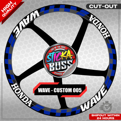 WAVE 110 / 125 MAG STICKER SET ( 2 MAGS ) - CUSTOM 005 | VINYL WATERPROOF CUT-OUT DECALS