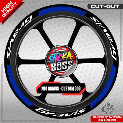 MIO GRAVIS MAG STICKER SET ( 2 MAGS ) - CUSTOM 003 | VINYL WATERPROOF CUT-OUT DECALS