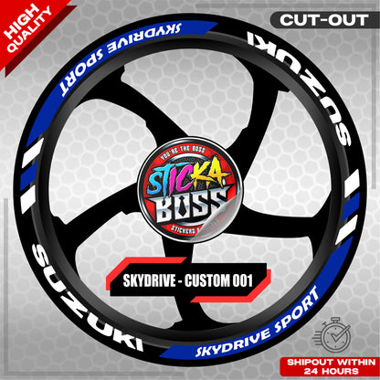 SKYDRIVE SPORT MAG STICKER SET  ( 2 MAGS ) - CUSTOM 001 | VINYL WATERPROOF CUT-OUT DECALS