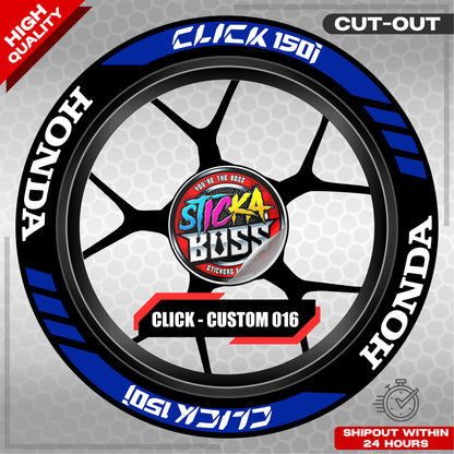 CLICK 150 MAG STICKER SET ( 2 MAGS ) - CUSTOM 016 | VINYL WATERPROOF CUT-OUT DECALS