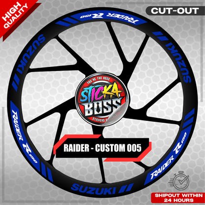 RAIDER R150 MAGS STICKER SET ( 2 MAGS ) - CUSTOM 005 | VINYL WATERPROOF CUT-OUT DECALS