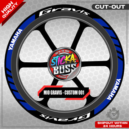 MIO GRAVIS MAG STICKER SET ( 2 MAGS ) - CUSTOM 001 | VINYL WATERPROOF CUT-OUT DECALS