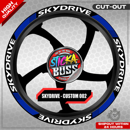 SKYDRIVE MAG STICKER SET  ( 2 MAGS ) - CUSTOM 002 | VINYL WATERPROOF CUT-OUT DECALS