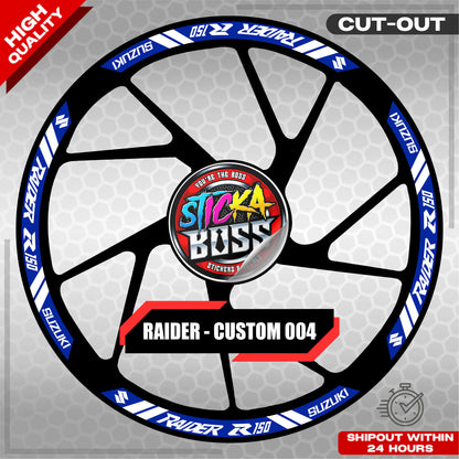 RAIDER R150 MAG STICKER SET ( 2 MAGS ) - CUSTOM 004 | VINYL WATERPROOF CUT-OUT DECALS
