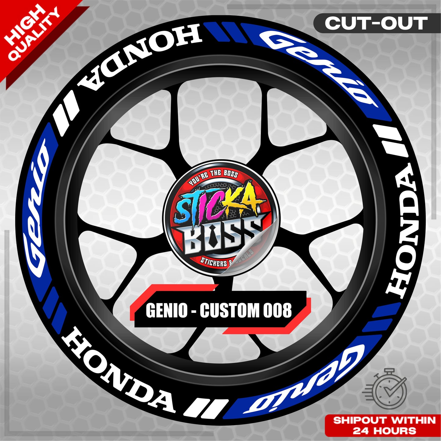 GENIO MAG STICKER SET ( 2 MAGS ) - CUSTOM 008 | VINYL WATERPROOF CUT-OUT DECALS