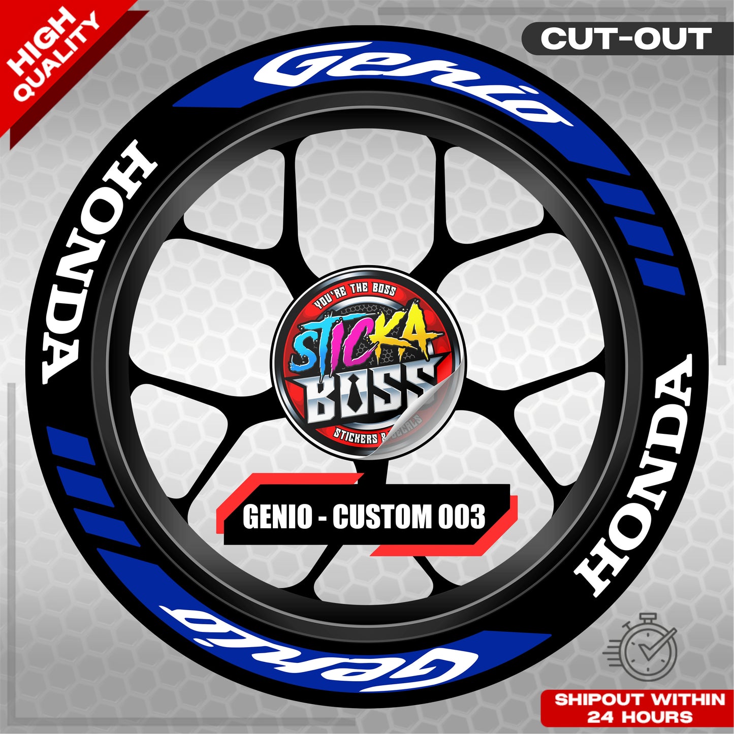 GENIO MAG STICKER SET ( 2 MAGS ) - CUSTOM 003 | VINYL WATERPROOF CUT-OUT DECALS