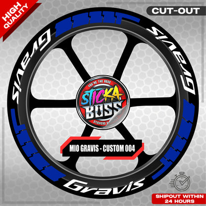 MIO GRAVIS MAG STICKER SET ( 2 MAGS ) - CUSTOM 004 | VINYL WATERPROOF CUT-OUT DECALS