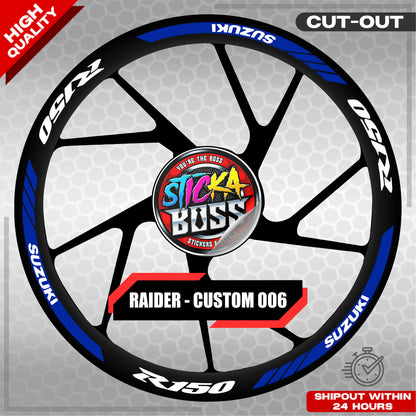 RAIDER R150 MAG STICKER SET ( 2 MAGS ) - CUSTOM 006 | VINYL WATERPROOF CUT-OUT DECALS