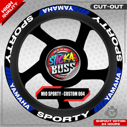 MIO SPORTY MAG STICKER SET ( 2 MAGS ) - CUSTOM 004 | VINYL WATERPROOF CUT-OUT DECALS