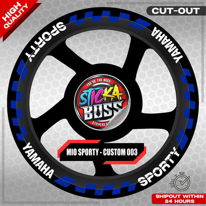 MIO SPORTY MAG STICKER SET ( 2 MAGS ) - CUSTOM 003 | VINYL WATERPROOF CUT-OUT DECALS