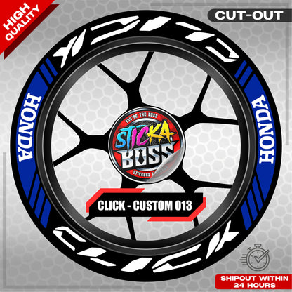 CLICK 125 / 150 / 160 MAG STICKER SET  ( 2 MAGS ) - CUSTOM 013 | VINYL WATERPROOF CUT-OUT DECALS