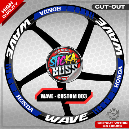 WAVE 110 / 125 MAG STICKER SET ( 2 MAGS ) - CUSTOM 003 | VINYL WATERPROOF CUT-OUT DECALS