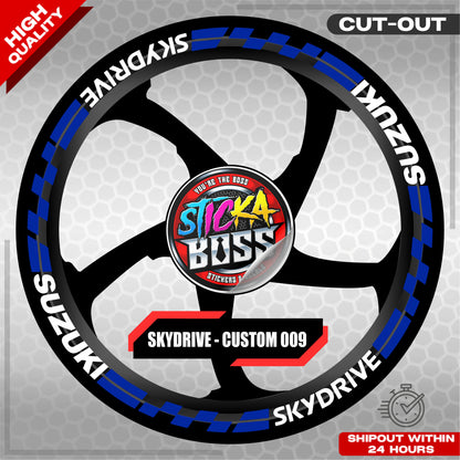 SKYDRIVE MAG STICKER SET ( 2 MAGS ) - CUSTOM 009 | VINYL WATERPROOF CUT-OUT DECALS
