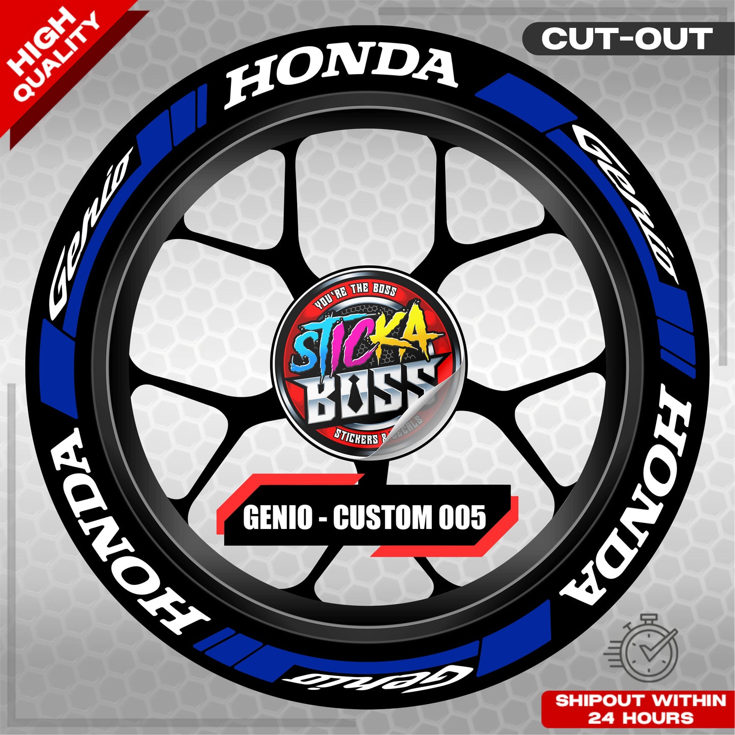 GENIO MAG STICKER SET ( 2 MAGS ) - CUSTOM 005 | VINYL WATERPROOF CUT-OUT DECALS