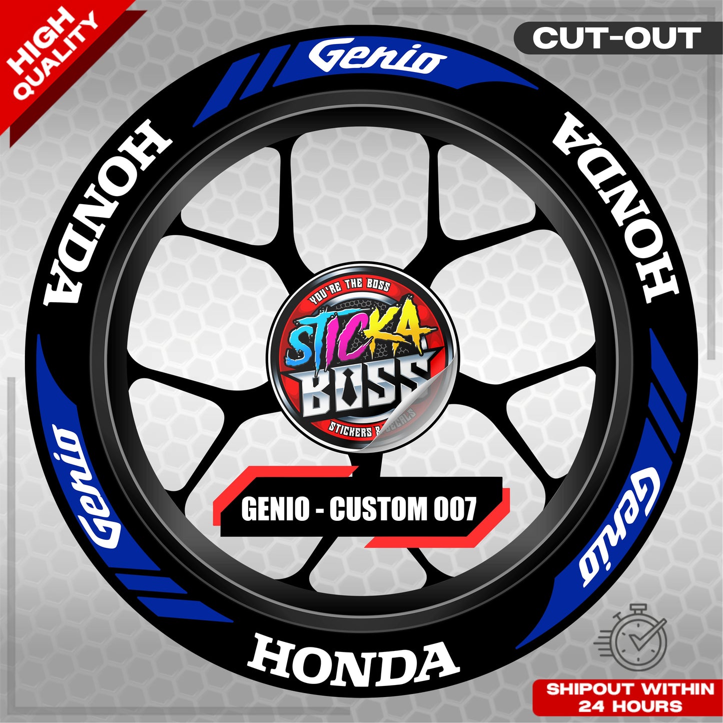 GENIO MAG STICKER SET ( 2 MAGS ) - CUSTOM 007 | VINYL WATERPROOF CUT-OUT DECALS