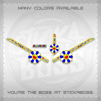 GIORNO 125 DECALS (MURAKAMI FLOWER DESIGN) STICKER DECALS BY STICKABOSS