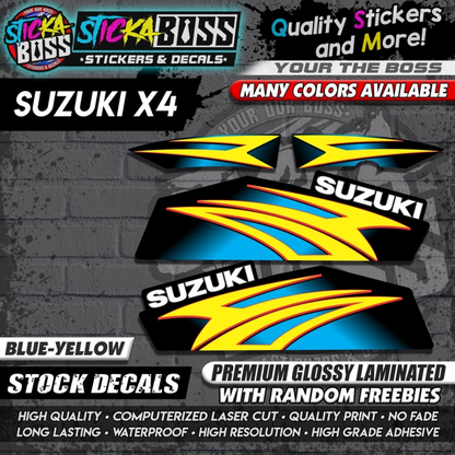 SUZUKI X4 STOCK DECALS【WITH FREEBIES】