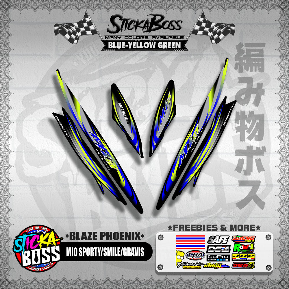 MIO SPORTY / SMILE / GRAVIS DECALS ( BLAZE PHOENIX )【WITH FREEBIES】
