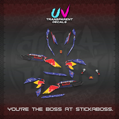 CLICK V3 UV TRANSPARENT DECALS (2026 BULLREDS RACE DESIGN) STICKER KITS BY STICKABOSS