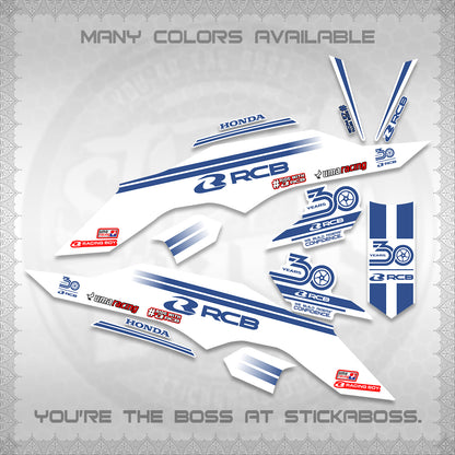 CLICK 125 V3 FOR WHITE DECALS (2026 30TH ANNIVERSARY RACING DESIGN)STICKER DECALS By STICKABOSS