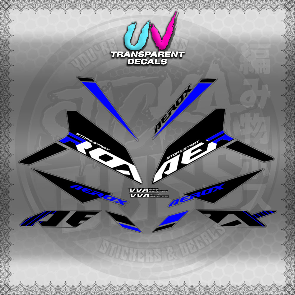 【PREMIUM UV PRINT】TRANSPARENT AEROX V3 ALPHA TURBO INDO (AV3SODE25)【WITH FREEBIES】
